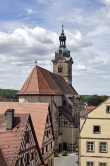 Ansicht der Stadtkirche vom Schloss gesehen