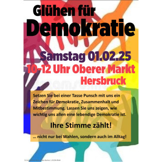 Plakat Glühen für Demokratie