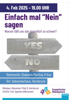 Plakat "Einfach mal Nein sagen"