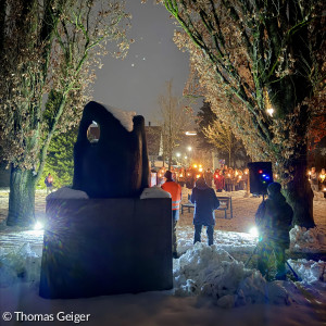 Am Bocchetta-Denkmal "Ohne Namen"
